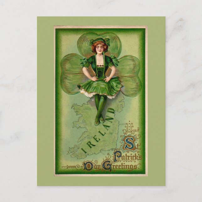 St. Patrick's Day Grüße Postkarte (Vorderseite)