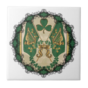St. Patricks Day Grußkachel Fliese