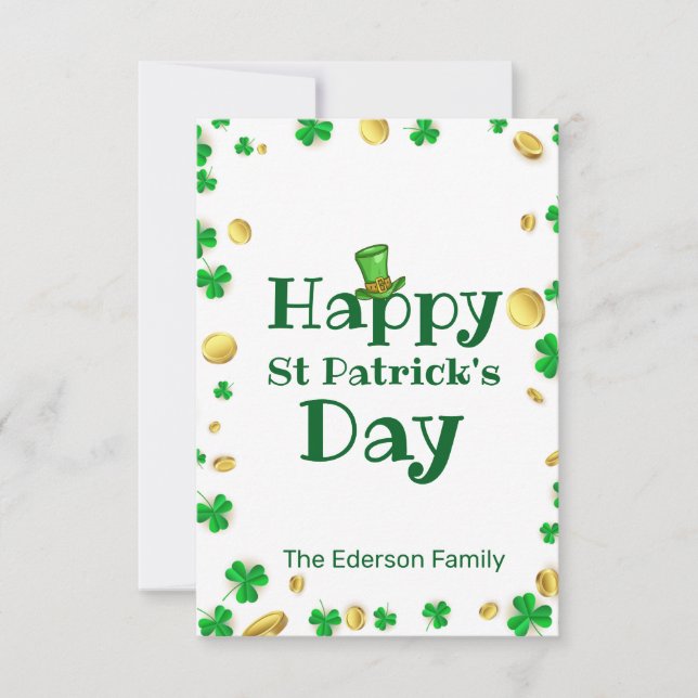 St. Patrick's Day Grußkarte Einladung (Vorderseite)