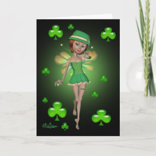 St. Patrick's Day Grußkarte - irische Pixie Karte