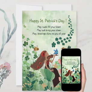 St. Patrick's Day Grußkarte mit Musik Feiertagskarte