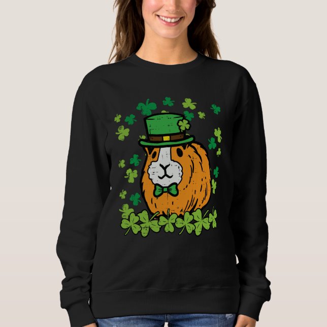St Patricks Day Guinea Pig Saint Pattys Paddys Men Sweatshirt (Vorderseite)