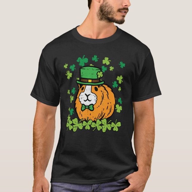 St Patricks Day Guinea Pig Saint Pattys Paddys Men T-Shirt (Vorderseite)
