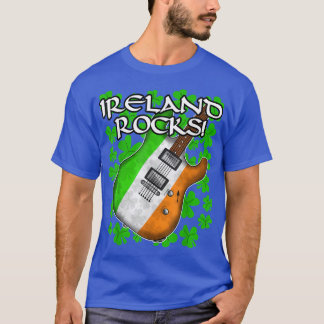 St Patricks Day Guitar Irish Flag Irland Rocks Gu T-Shirt