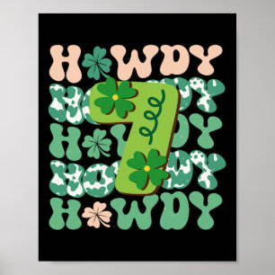 St Patricks Day Hallo Siebter 7. Geburtstag Wester Poster