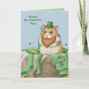 St. Patrick's Day Hamster Grußkarte Karte