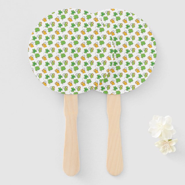 St. Patrick's Day Hand Fans Fächer (Vorne und Hinten)