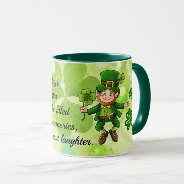 St. Patrick's Day Happiness & Laughter Tasse (VorderseiteRechts)