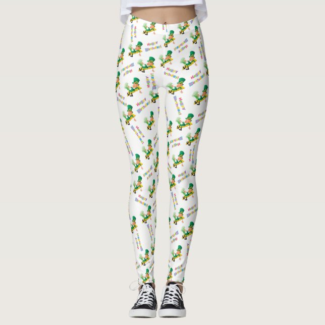 St. Patrick's Day Happy Birthday Leggings (Vorderseite)