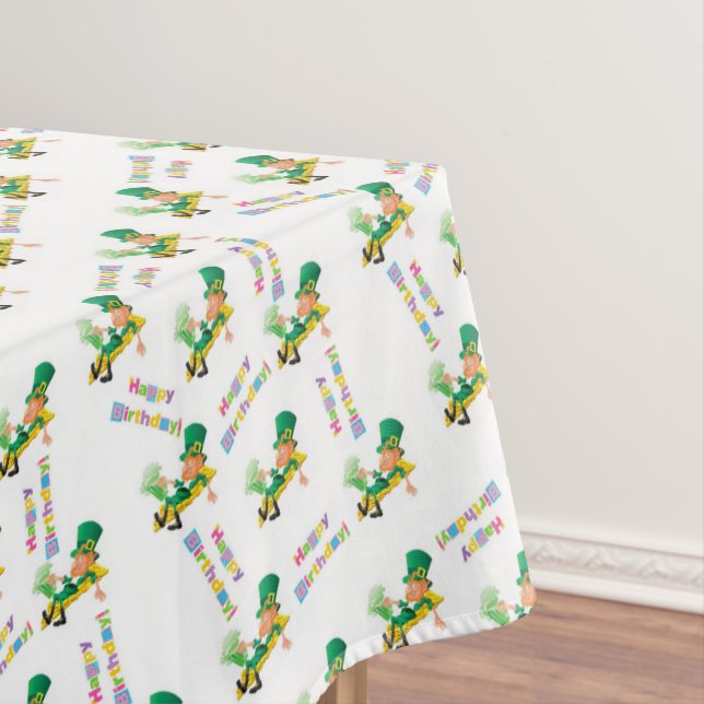 St. Patrick's Day Happy Birthday Tablecloth Tischdecke (Beispiel)