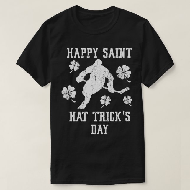 St Patricks Day HAPPY SAINT HAT TRICK'S DAY Funny T-Shirt (Design vorne)