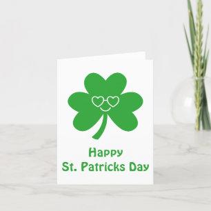 St. Patrick's Day Happy Smile Kleeblatt Clover Feiertagskarte