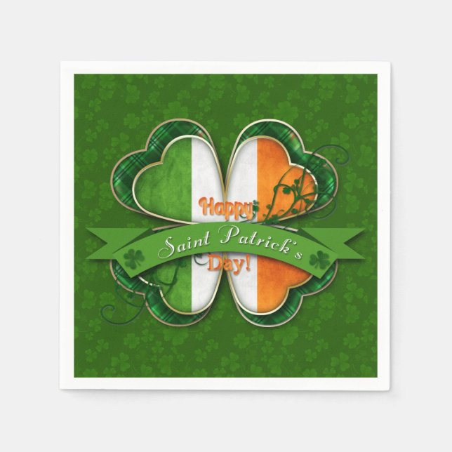 St. Patrick's Day - Happy St. Patrick's Day Serviette (Vorderseite)