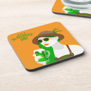 St. Patrick's Day Hard Plastic Beverage Coaster Getränkeuntersetzer