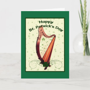 St.Patrick's Day Harp Card Karte