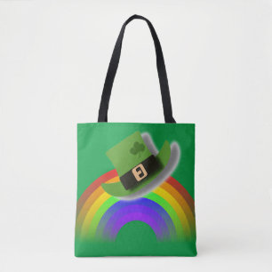St Patricks Day Hat and Rainbow Tote Bag