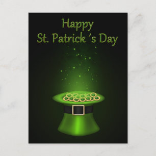 St. Patrick's Day Hat Coins Postkarte