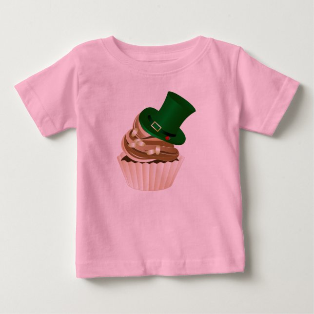 St Patricks Day Hat Cupcake Baby T-shirt (Vorderseite)