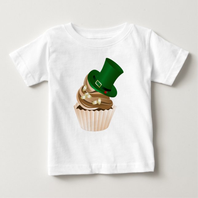 St Patricks Day Hat Cupcake White Baby T-shirt (Vorderseite)