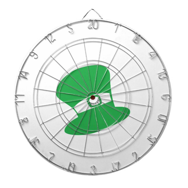 St. Patrick's Day Hat Metallkäfig Dartboard Dartscheibe (vorne)
