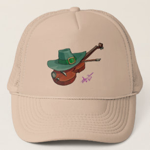 St. Patricks Day Hat & Violin Trucker Hat Truckerkappe