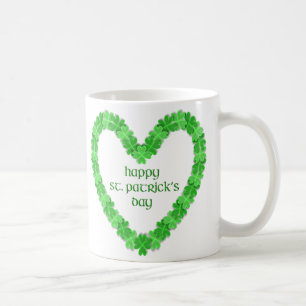 St Patrick's Day Heart Kaffeetasse