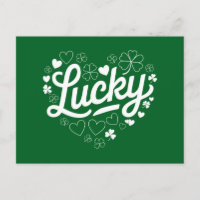 St Patrick's Day Heart Lucky Clover Kleeblatt
