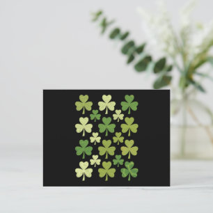 St Patrick's Day Heart Lucky Clover Kleeblatt Postkarte
