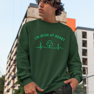 St Patricks Day Heartbeat Sweatshirt   Benutzerdef