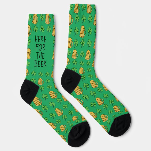 St Patrick's Day 'Here for the Beer' Socken (Rechts)
