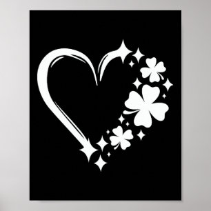 St Patricks Day Herz Cute St Patricks Day Shamro Poster