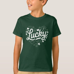 St. Patricks Day Herz Glücksklee Shamrock  T-Shirt