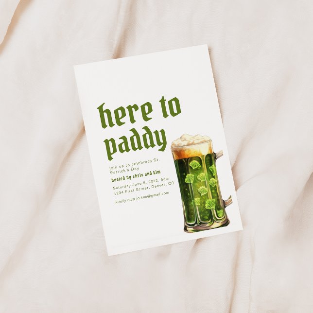 St. Patrick's Day Hier zur Paddy-Party Einladung (Von Creator hochgeladen)