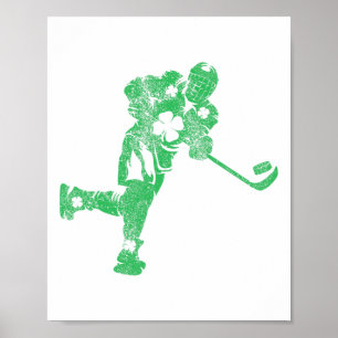 St Patricks Day Hockey Irish Boys Saint Paddy#39;s Poster