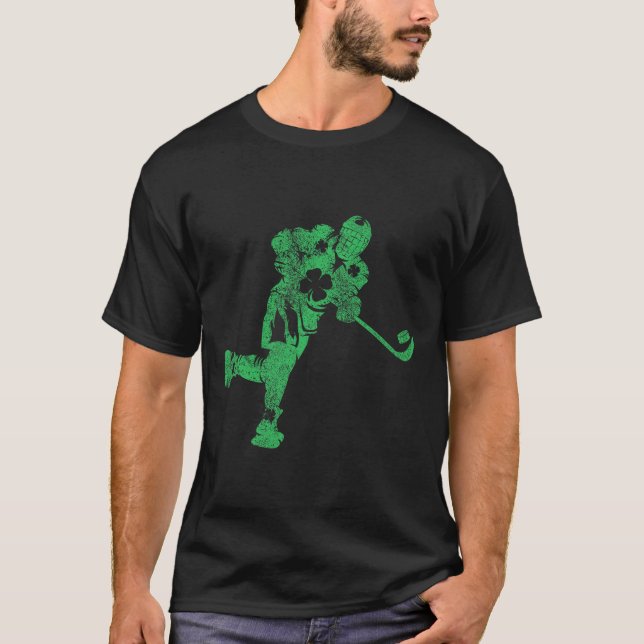 St Patrick's Day Hockey Irish Boys Saint Paddy's S T-Shirt (Vorderseite)