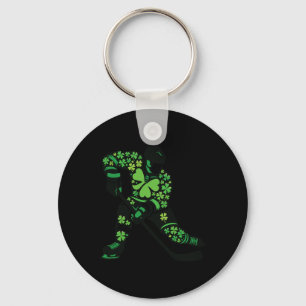 St Patricks Day Hockeyspieler - Shamrock Geist Sp Schlüsselanhänger