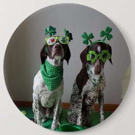St. Patrick's Day Hogs Party Große Rundtaste Button