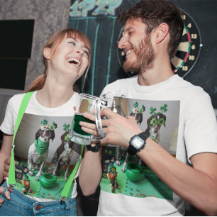 St. Patrick's Day Hogs Party Hellfarbener T - Shir T-Shirt