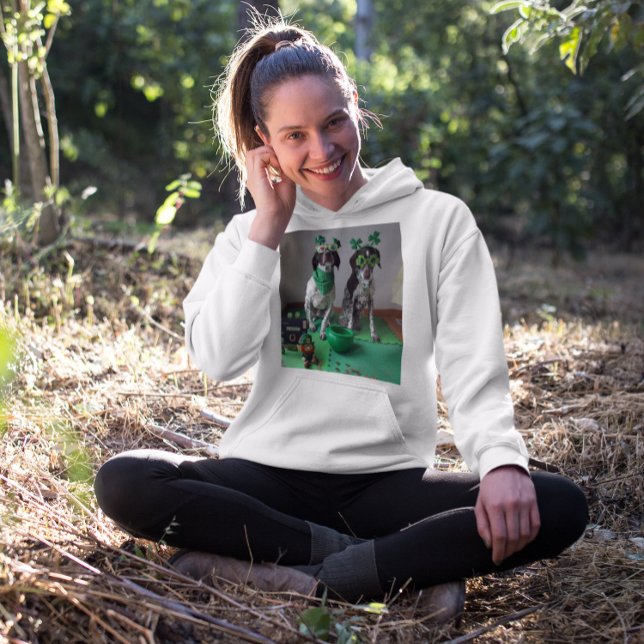 St. Patrick's Day Hogs Party Ladys Hoodie (St. Patrick's Day Dogs Party Ladies Hoodie)