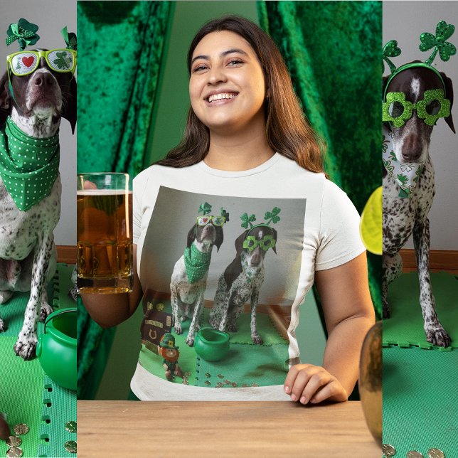 St. Patrick's Day Hogs Party Ladys T-Shirt (St. Patrick's Day Dogs Party Ladies T-Shirt)