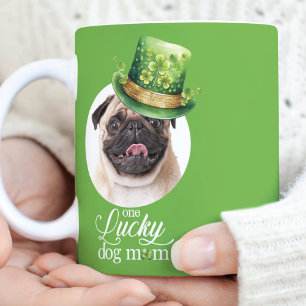 St Patrick's Day Hund Mama Custom Foto Kaffeetasse