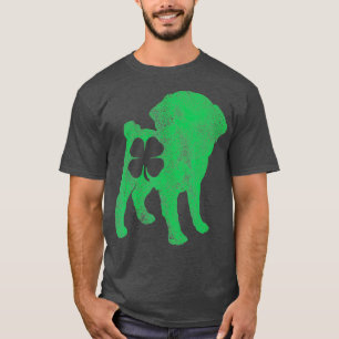St Patricks Day Hund Mops Kleeblatt Clover Men T-Shirt