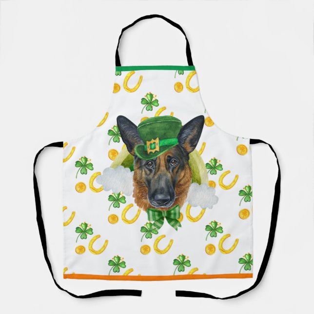 St Patrick's Day Hund Schürze (Vorderseite)