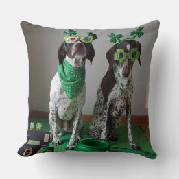 St. Patrick's Day Hunde Bereit zum Party 20x20 Kis Kissen