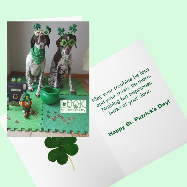 St. Patrick's Day Hunde Bereit zum Party Card Karte (St. Patrick's Day Dogs Ready to Party Card)