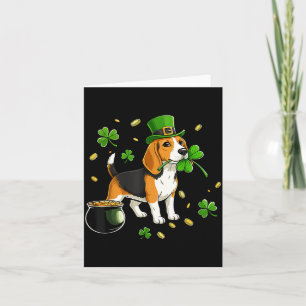 St Patricks Day Hunde Thema Frauen Männer Beagle L Karte