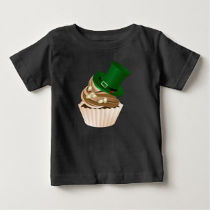 St. Patricks Day Hut Cupcake Baby T-shirt