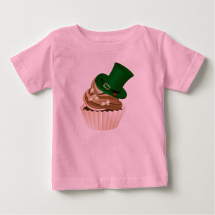 St. Patricks Day Hut Cupcake Baby T-shirt