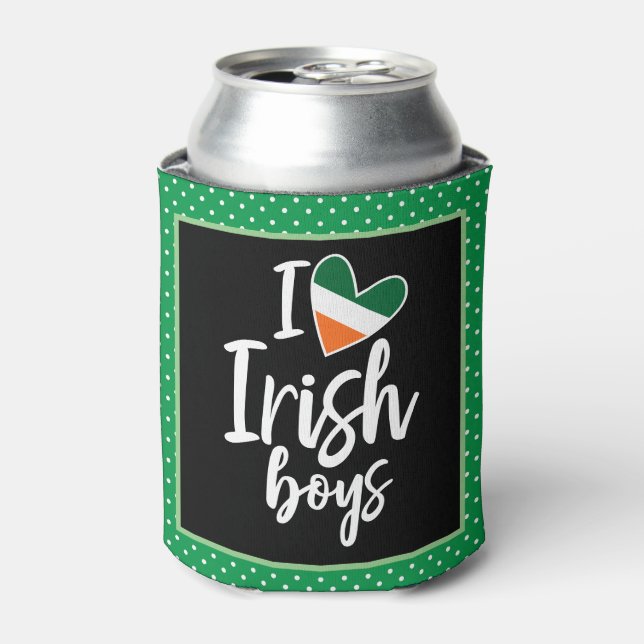 St. Patrick's Day I Liebe Irish Boy Dosenkühler (Kanne Vorderseite)