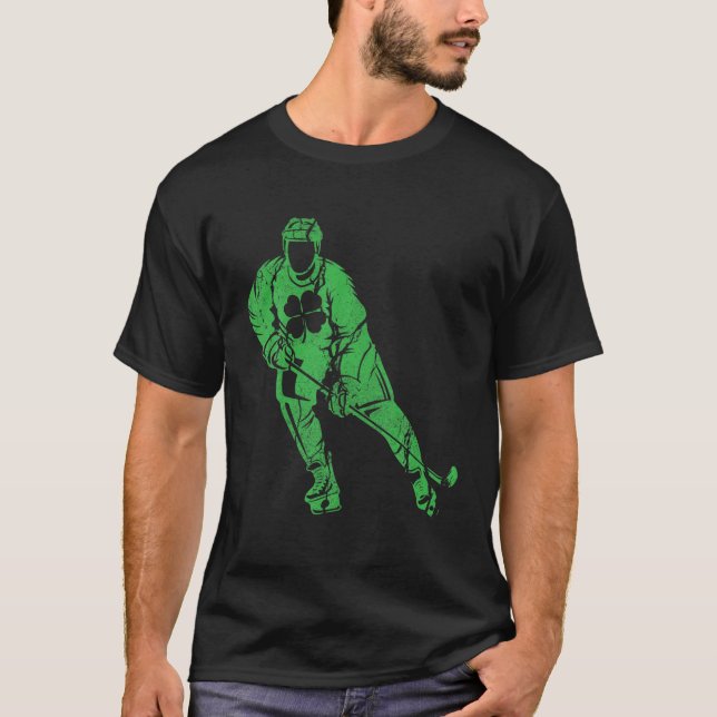 St Patricks Day Ice Hockey For Boys, Irish Men Boy T-Shirt (Vorderseite)